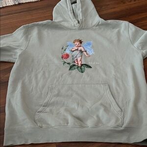 Boys Lie Angel Graphic Hoodie in Olive